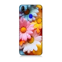 Reeder P13 Blue Uyumlu Renkli Çiçekler Damlacık Desenli Silikon Kılıf