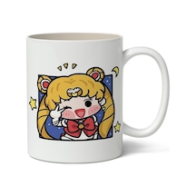 Sailor Moon Ay Savaşçısı Anime Temalı Beyaz Kupa Bardak Sevgiliye Arkadaşa Hediye Beyaz