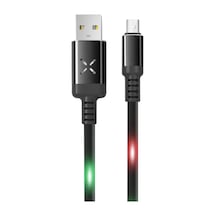 Ilkeshop Konfulon Dc09 Ses Duyarlı Işıklı Micro Usb Kablo 1m 2a - Siyah