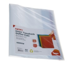 Noki Hazır Yapışkanlı Defter Kabı A4 Şeffaf 1