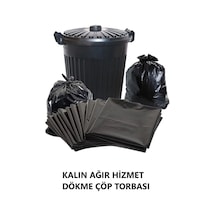 Dökme Çöp Torbası 80x110 Cm Ağır Hizmet Kalın 1 Kg Çöp Poşeti Jumbo Boy Siyah Renkli