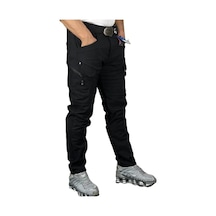 Mikro Taktikal Outdoor Kargocep Içipolarlı 7cepli Softjel Sıvı Ve Rüzgar Geçirmez Kışlıkcargoceppantolon Siyah