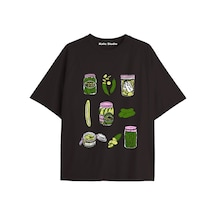 Kalic Studio Y2k Vintage Pickles Baskılı Siyah T-shirt Kod 235 Siyah-235