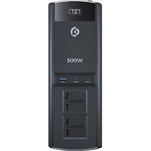 Powerology 500w Çoklu Port Araç Invertörü Usb-c Pd, Siyah