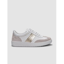 %100 Hakiki Deri Bej Kadın Spor Ayakkabı-bej Bej