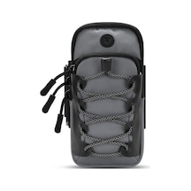 Açık Hava Sporları Yansıtıcı Cep Telefonu Kol Çantası Fitness Taşınabilir Cep Telefonu Paketi Gri Gri