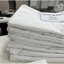 Mandaş 100 Adet Yastık Astarı Kılıfı Pamuklu Beyaz Fermuarlı 50x