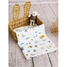 Salyangoz Çok Amaçlı Müslin Örtü Battaniye Çok Renkli