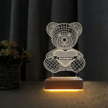 3D Ayıcık Led Gece Lambası Çocuk Odası Gece Lambası