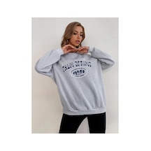 Blackjack Giyim Blackjackgiyim Gri Palm Springs Oversize Sweatshirt Gri