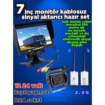 7 İnç Monitör Kablosuz Görüntü Aktarıcı Metal Kasa Kamera 12 24 V