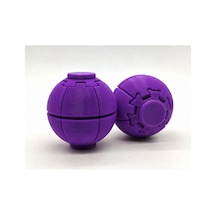Alvera Press Küresi 3d Baskı Dönüşen Mekanik Fidget Stres Oyuncağı-mor-mor