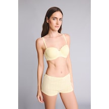 Defacto %100 Pamuk Fitlli Elastik Bel Fiyonk Detaylı Sarı Boxer H3650ax26spyl83 Sarı-yl83