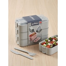 Gondol Lunch Box Saklama Kabı Gri