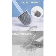 Oval Slikon Klozet Fırçası Beyaz Nv2022 Açık Ahşap