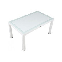 Mandella 90x150 Wood Masa Camlı Beyaz Diğer