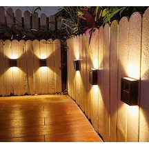 Güneş Enerjili Dış Mekan Duvar Lambası - Ev Bahçesi, Duvar Dekorasyonu, Yüksek Aydınlatma, Beyaz Işık, Büyük Boy, Dayanıklı Malzeme