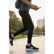 Enoch Erkek Spor Ayakkabı Şeritli Koşu Ve Yürüyüş Sneaker Hafif Tabanlı Günlük Model Siyah - Kırmızı