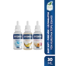 Clean Çamaşır Yün Kurutma Topu Esansı Koku Seti 30 Ml - 3 Adet Lilyumlotus + Pure Misk + Baby Soft 3'lü Set