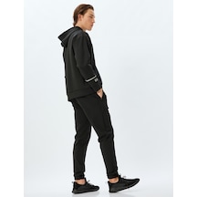 Koton Spor Eşofman Altı Jogger Beli Bağcıklı Fermuarlı Cep Detaylı Siyah 5wam40014nk Siyah