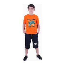 Fyk Kids Erkek Çocuk Alt-üst Kapri-tişört Takım Turuncu