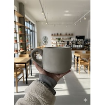 ''coffeelover'' Serisi Kulplu Beton Saksı