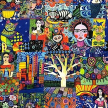 Döşemelik Kumaş Dijital Baskı Frida Kahlo Desen