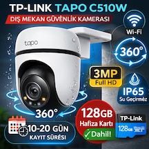 Tp-link Tapo C510w-128gb 2k 3mp 360 Wifi Dış Mekan Güvenlik Kamerası + 128gb Sd Kart Dahil Ip65 Su Geçirmez, Hareket Takip, Renkli Gece Görüşlü İnsan Algılama Kamera Tp-link Tapo C510w-128gb 2k 3mp 360 Wifi Dış Mekan Güvenlik Kamerası + 128gb Sd Kart Dahil Ip65 Su Geçirmez, Hareket Takip, Renkli Gece Görüşlü İnsan Algılama Kamera