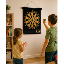 Mey İthalat Güvenli Manyetik Dart Seti 6 Dart Oklu Eğlenceli Hedef Oyunu
