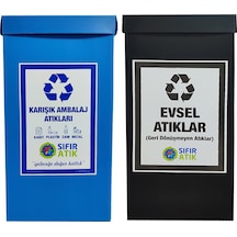 Keskin Tedarik Geri Dönüşüm Kutusu 2 Li Set / Sıfır Atık Kutus