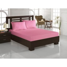 Tek Kişilik Penye Kumaş Lastikli Çarşaf Takımı Pembe