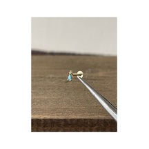 925 Ayar Gümüş Altın Renkdoğal Turkuaz Taşlı Helix Tragus Kıkırdak Piercingi Gümüş Piercing