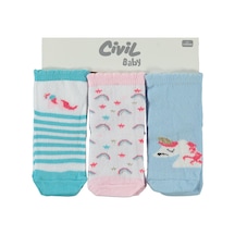 Civil Baby Unicorn 3'lü 6 - Bebek Kız Çorap Set  - Standart D3E08029426W1