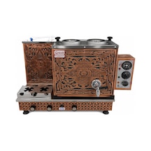 Demsu Plus 2 Demlikli Elektrik + Gazlı Full Otomatik Çay Kazanı - Çiçek Desen