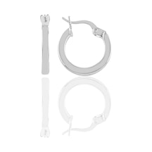 Gümüş Rodyumlu 14 Mm Şarnel Halka Küpe Gümüş Rodyumlu 14 Mm Şarnel Halka Küpe