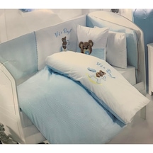 Maribor Baby Cute 7 Parça Bebek Nevresim Uyku Seti Mavi