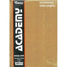 Özkan Defter 160 Yaprak Ciltli 20x28 Sert Kapak Düz Kahverengi Üzeri Desenli