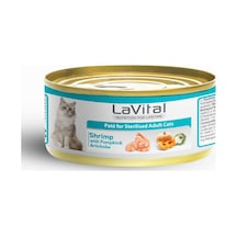 Lavital Gold Karidesli, Balkabağı Ve Enginarlı Sterilised Yetişkin Kedi Konservesi 85 Gr