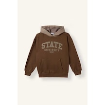 Defacto Overshırt Fıt Kapüşonlu İçi Yumuşak Tüylü Kalın Sweatshirt Erkek Çocuk I3178a826wnbn528 Kahve-bn528