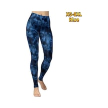 Novahub Mavi Bayan Çok Renkli Taşlar Baskılar Streç Yoga Tayt Spor Koşu Spor Salonu Spor Aktif Pantolon Düz Mavi - 2xl Mavi