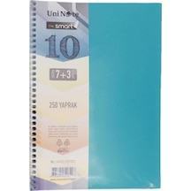 I'am Smart Plastik Kapak 250 Yaprak 7+3 Bölmeli Spiralli A4 Defter