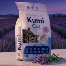 Kumi Cat Eko-premium Rahatlatıcı Etki Lavanta Kokulu Kedi Kumu, Güçlü Topaklanan Bentonit Kedi Kumu 5 L