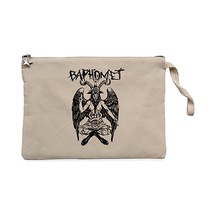 Baphomet Mythological Figure Krem Clutch Cüzdan / El Çantası Krem