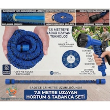 Tabancalı Sihirli Uzayan Hortum 7,5 Metre Bahçe Sulama Araç Yıkama Hortumu 7 Kademeli Sulama Başlığı 1