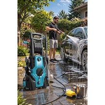 Butools ST-16 180 Çelik Şanzuman Musluk ve Kovadan Çekme Yüksek Basınçlı Yıkama Makinesi Mavi