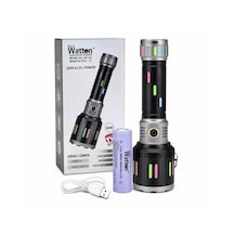 Watton Wt-728 80w Işık Gücü 20.000 Lümen Şarjlı Göstergeli El Feneri