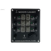 Moonlight 6'Li Çakmakli Çiftli Switch Panel 12-24 Volt
