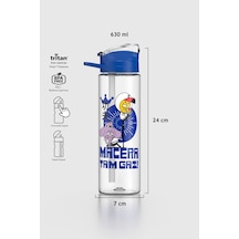 Renga Falcon Kral Şakir Desenli 630 Ml Pipetli Tritan Çocuk Matara 222031 Mavi MAvi