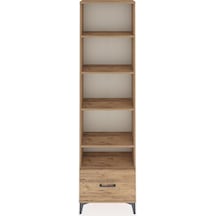 Arges Dolap 5 Raflı Tek Çekmeceli 60x30x221 Çam-çam Çam