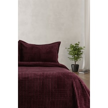 Merinos Modern Line 3 Parça Battaniye Seti Mor